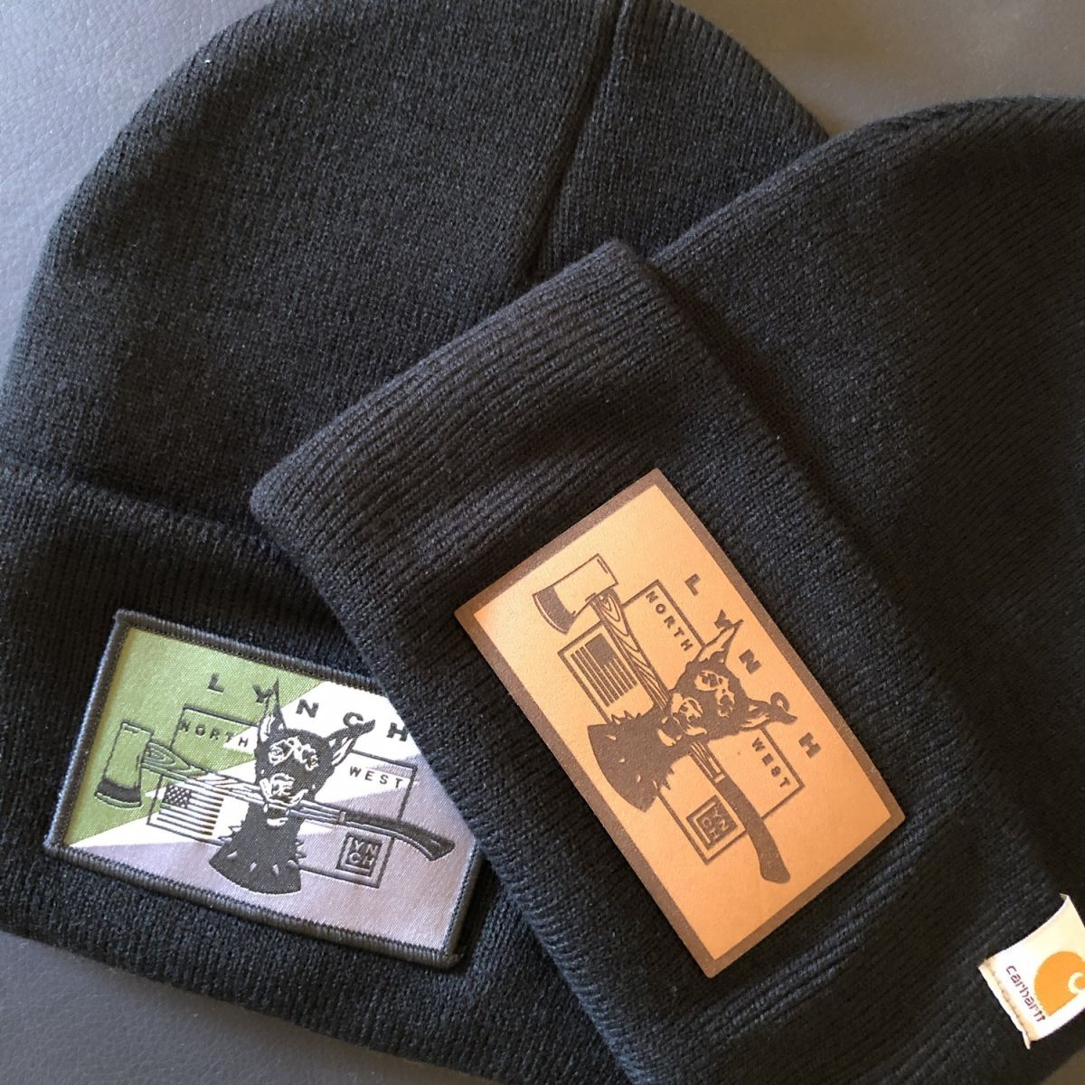 carhartt beanie leather patch