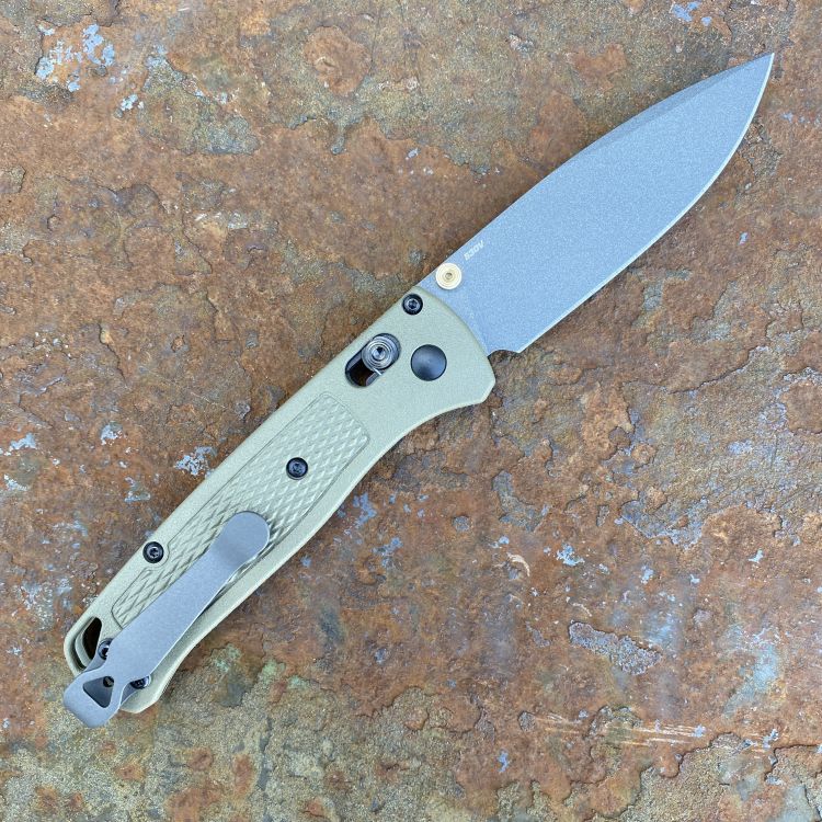 Benchmade Bugout Ranger Green Polymer Scales 3.24" Grey S30V Blade Folding Knife