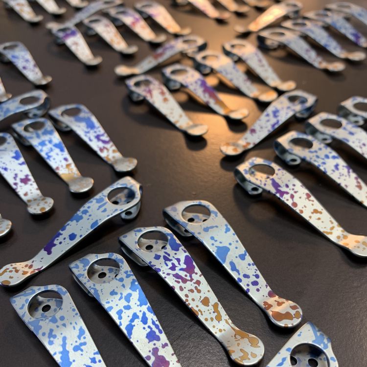 "Fade Splatter" Anodized Clips