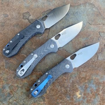 GiantMouse ACE Atelier Carbon Fiber Satin Elmax Folding Knife