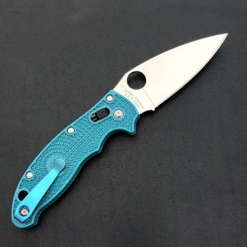 Spyderco Manix 2 LW Azure Blue-Green FRCP Scales SPY27 Blade Folding Knife