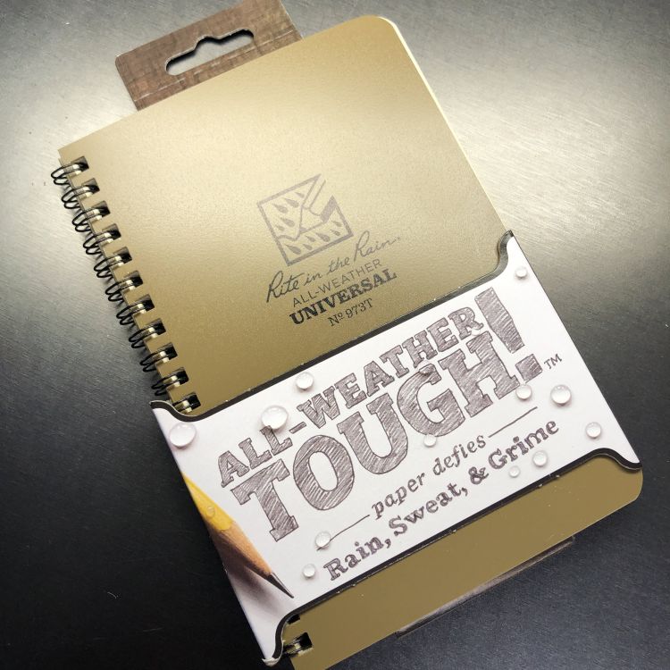 Rite in the Rain Side Spiral Tan Notebook (No 973T)