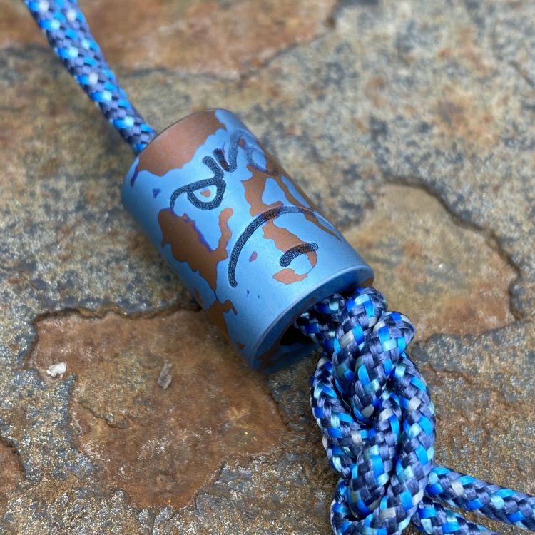 "Two Face" Titanium Bead