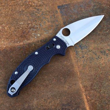 Spyderco Manix 2 LW Dark Blue FRCP Scales Satin S110V Blade Folding Knife