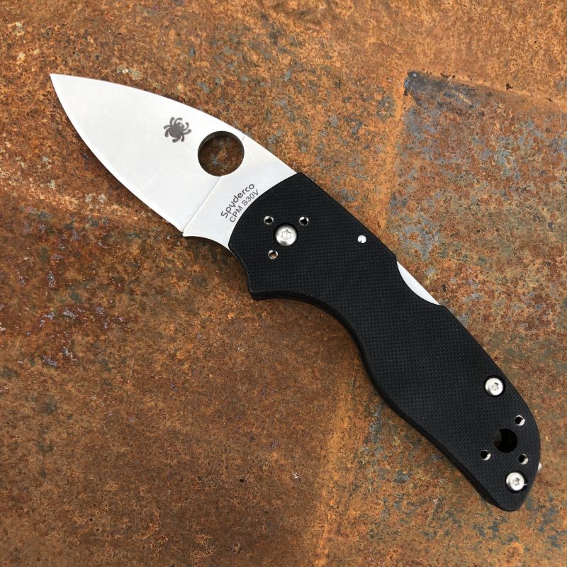 Spyderco Lil' Native Lockback Black G10 Scales Satin S30V Blade Folding Knife