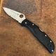 Spyderco Endela Black FRN Thin Blue Line CombinationEdge VG-10 Blue Folding Knife