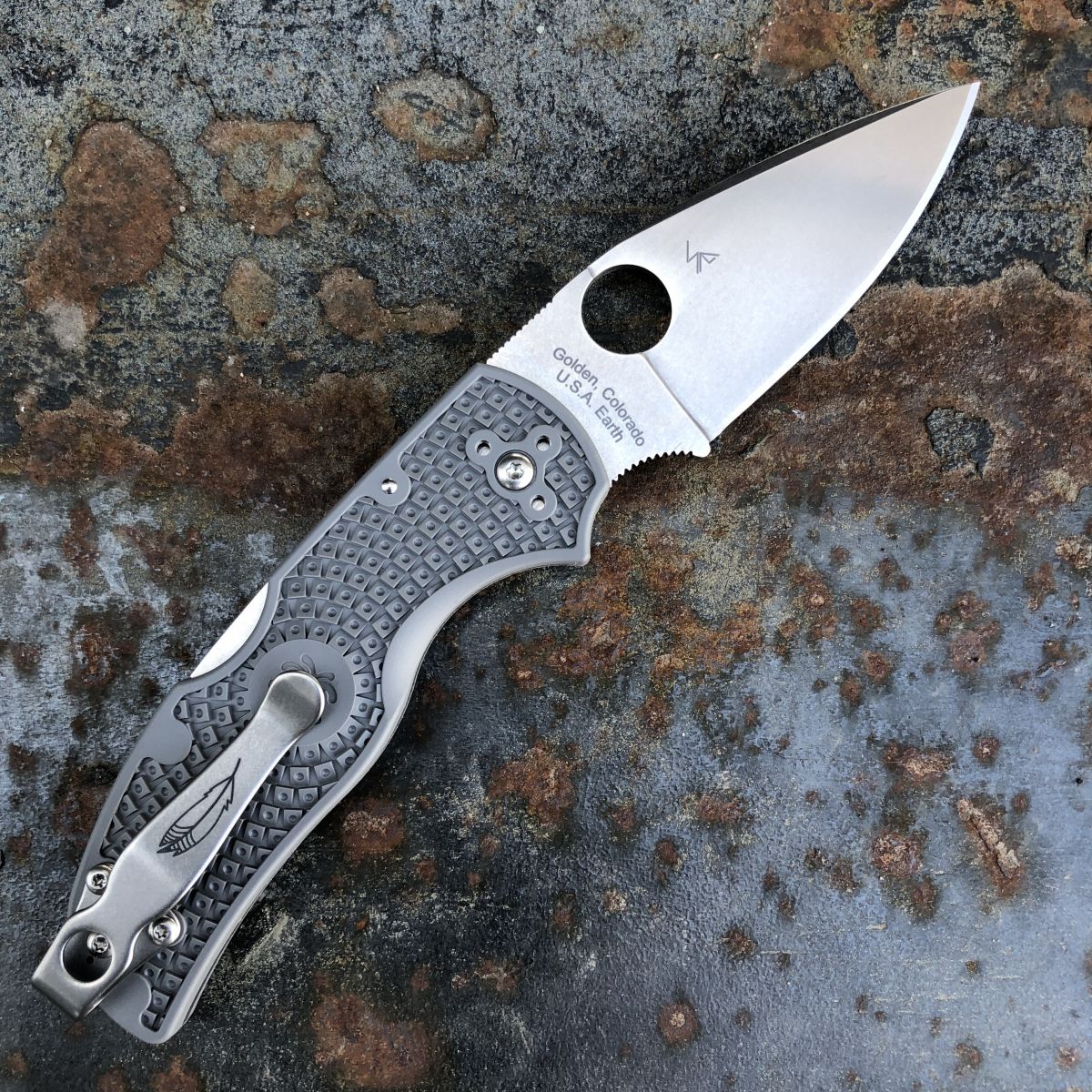 Spyderco Native 5 Blue FRN SPY27 Blade Deep Carry Titanium Clip