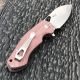 GiantMouse ACE Biblio Red Canvas Micarta Böhler M390 Satin Blade Folding Knife
