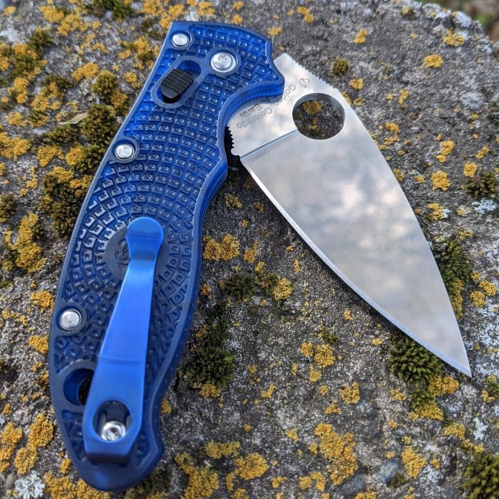 Spyderco Manix 2 LW Translucent Blue FRCP Scales CTSBD1N Blade Deep
