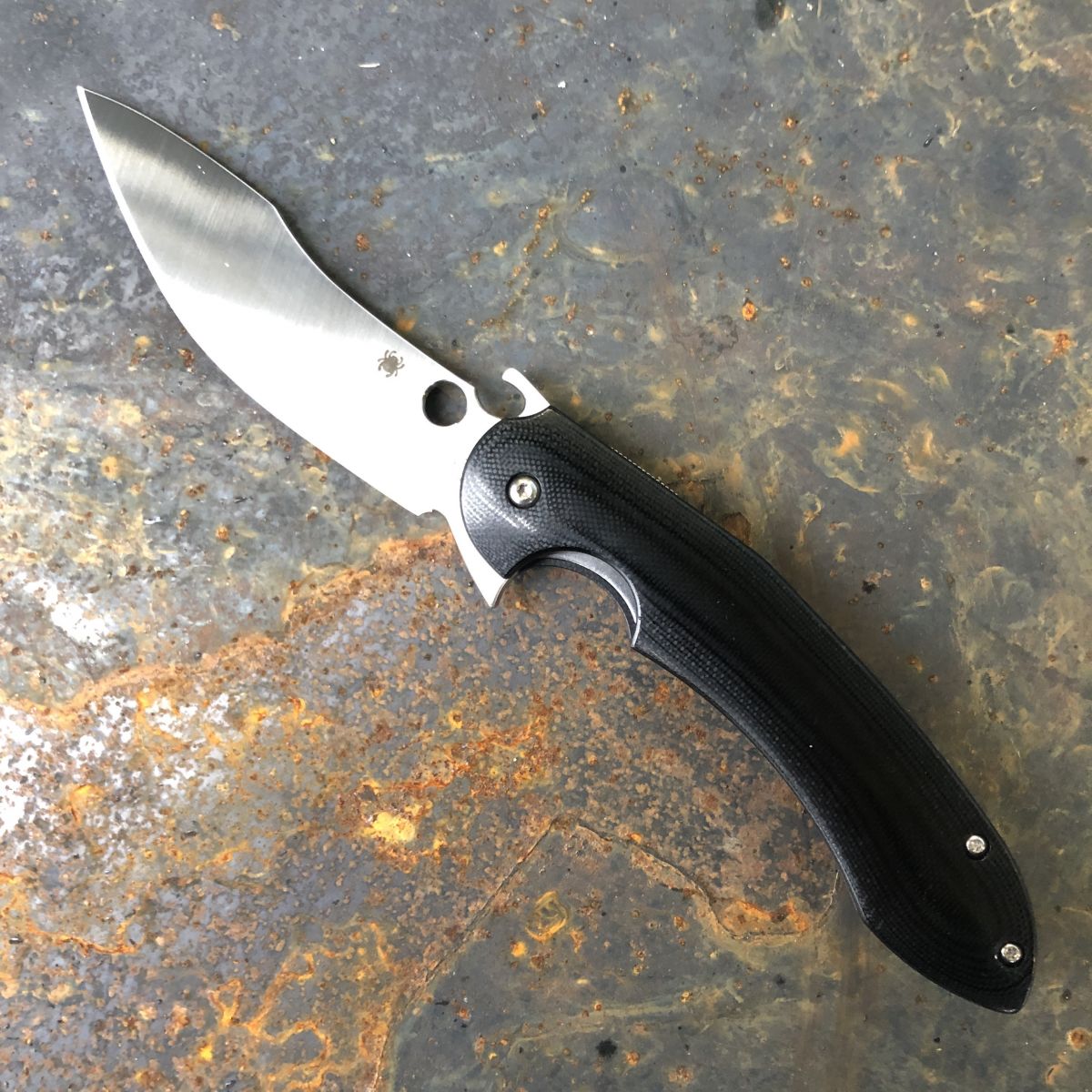 Spyderco Tropen Black G10 Satin S30V Blade Deep Carry Titanium 