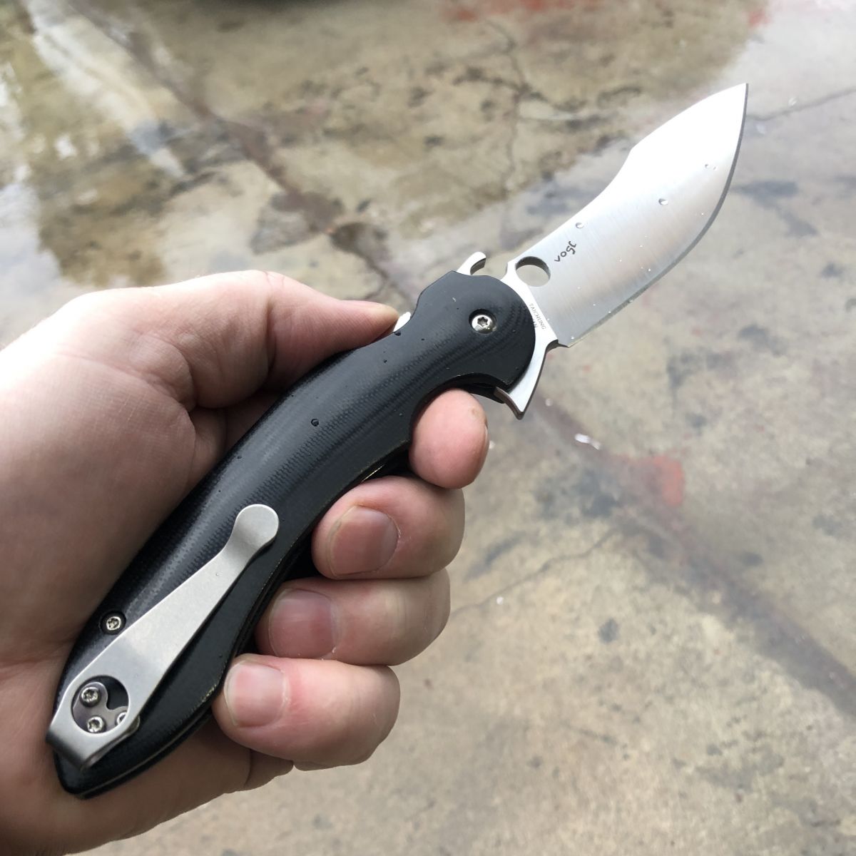 Spyderco Tropen Black G10 Satin S30V Blade (C237GP) Deep Carry 