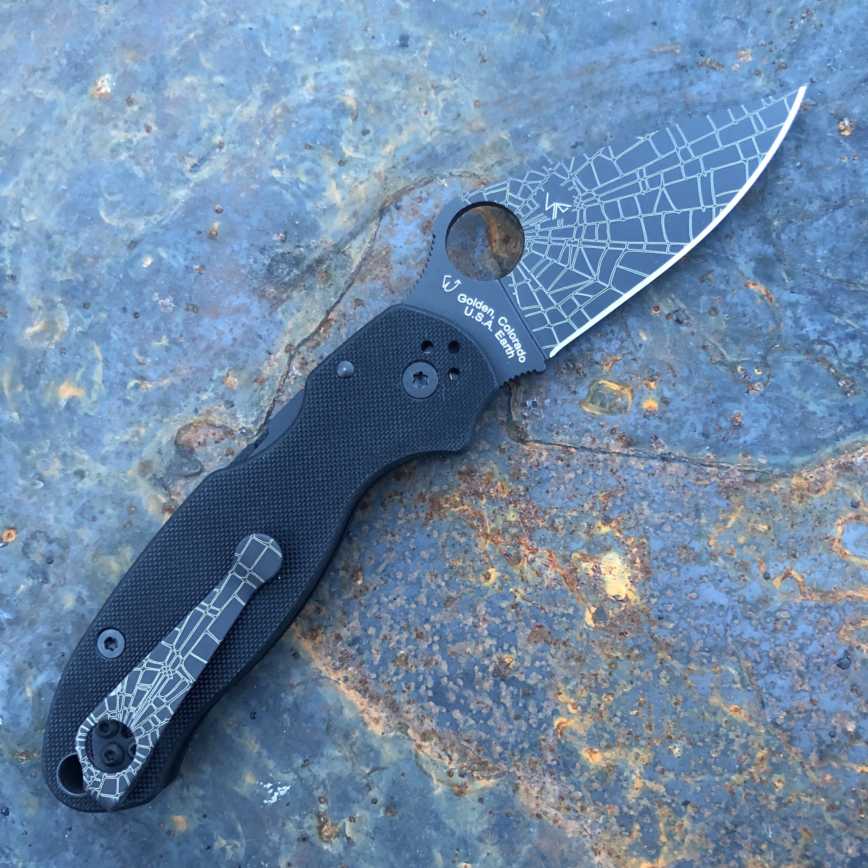 Spyderco Para 3 Black G10 Scales Black S45V Blade (C223GPBK) Deep