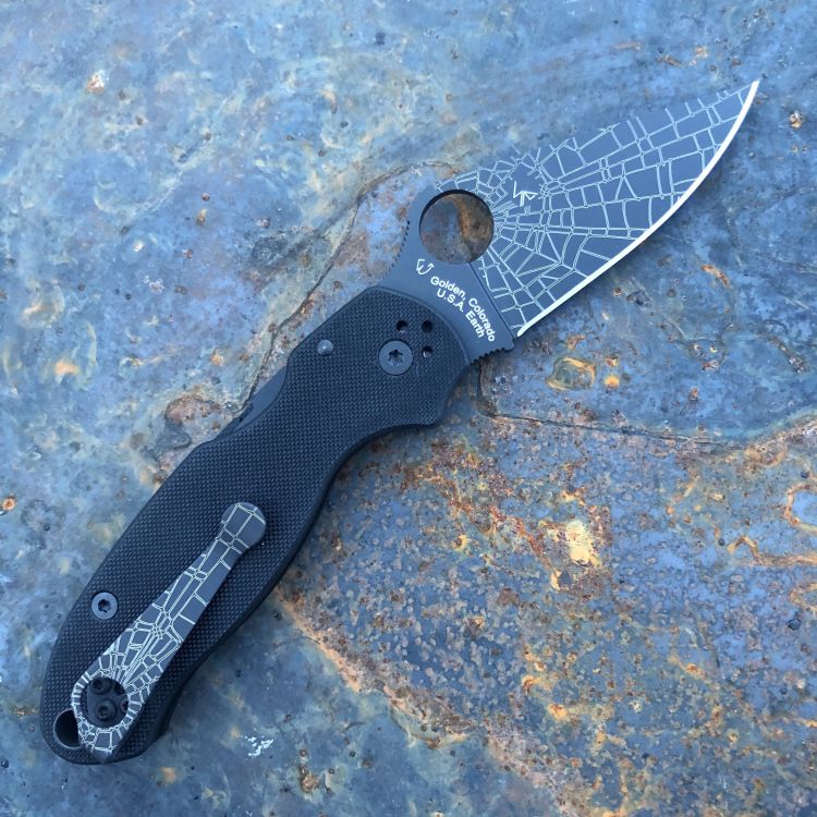 Spyderco Para 3 Black G10 Scales Black S45V Blade Folding Knife
