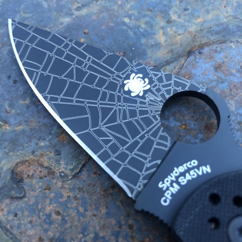 Spyderco Para 3 Black G10 Scales Black S45V Blade Folding Knife