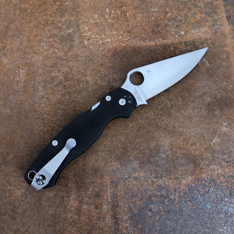 Spyderco Paramilitary 2(PM2) Black G10 Scales Satin S45V Blade Folding Knife