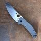 Spyderco Spydiechef Titanium Gray Scales Satin LC200N Blade Folding Knife