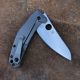 Spyderco Spydiechef Titanium Gray Scales Satin LC200N Blade Folding Knife