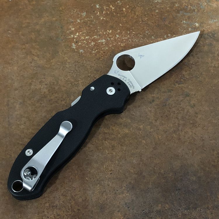 Spyderco Para 3 Black G10 Scales Satin S45V Blade Folding Knife