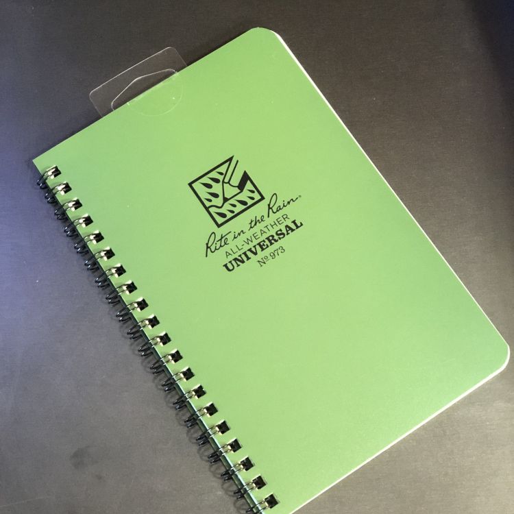 Rite in the Rain Side Spiral Green Notebook (No 973)