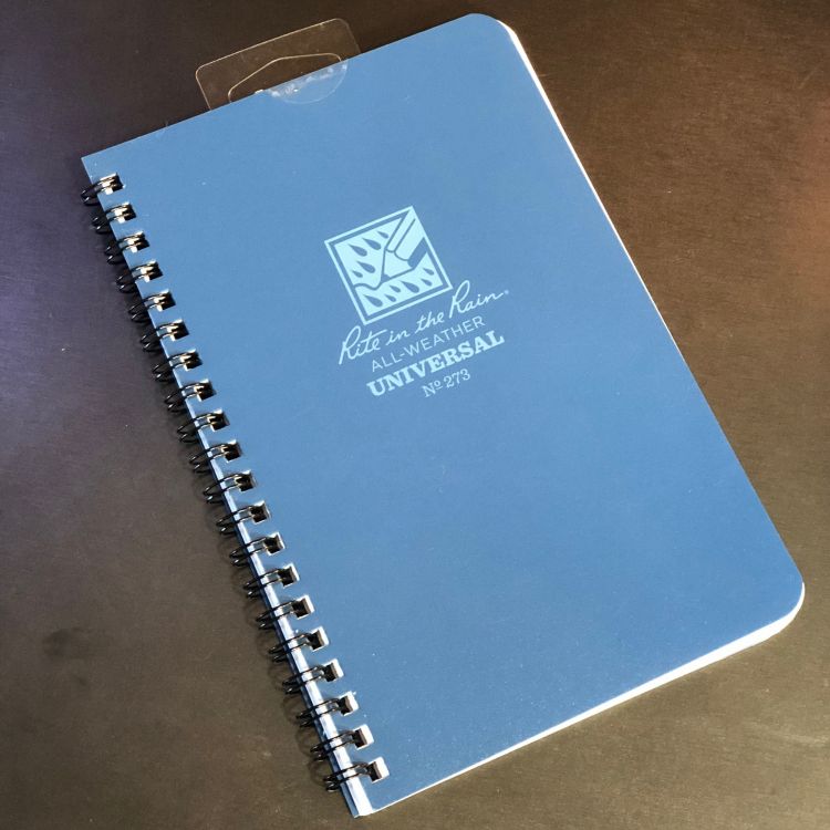 Rite in the Rain Side Spiral Blue Notebook (No 273)