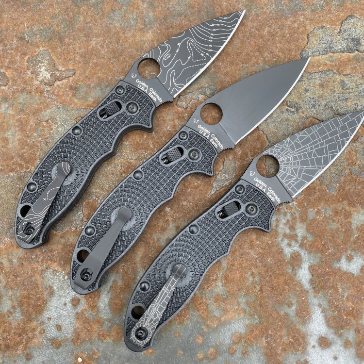Spyderco Manix 2 LW Black FRCP Scales Black CTS-BD1 Blade Folding Knife