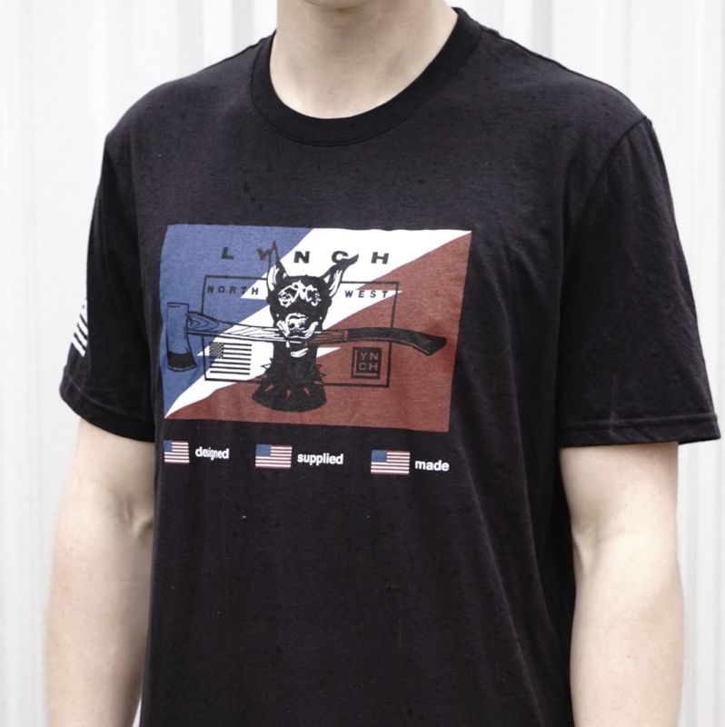 Volunteer Deep Black Bolt Dog Tri Tee