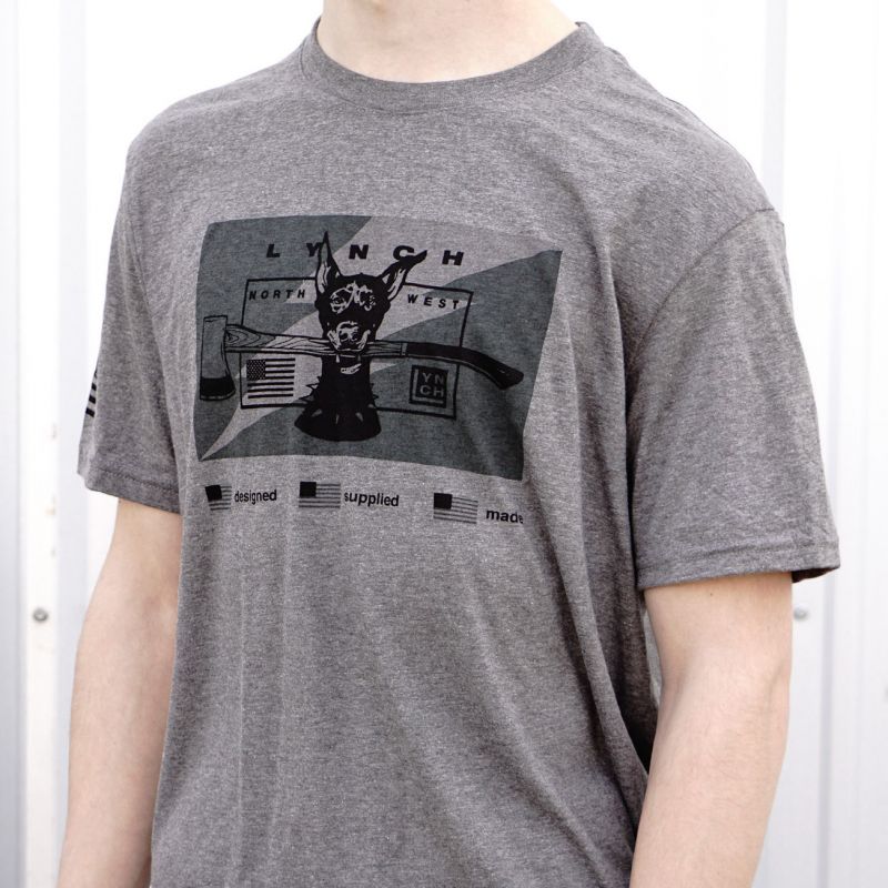 Volunteer Grey Heather Blackout Dog Tri Tee