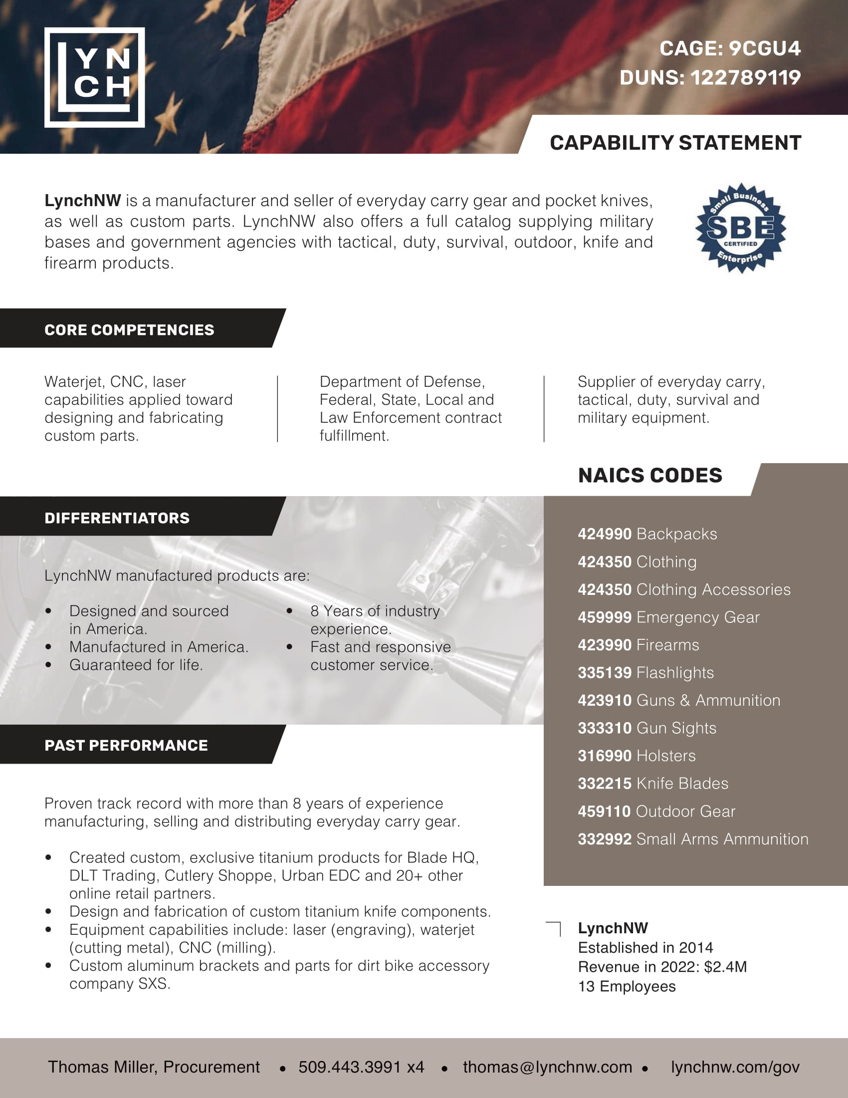 LynchNW Capabilities Statement