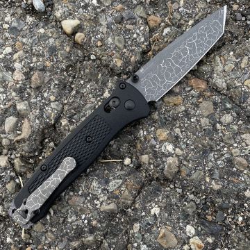 Benchmade Bailout AXIS Lock Black Grivory Scales 3.38" Gray CPM 3V Blade Folding Knife