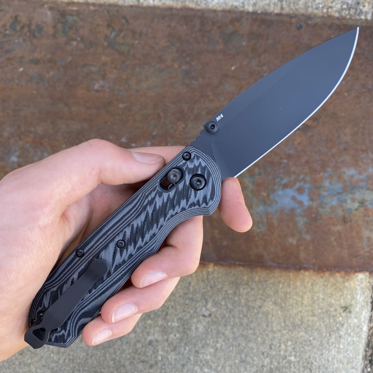Benchmade Freek Gray/Black G10 Scales 3.6
