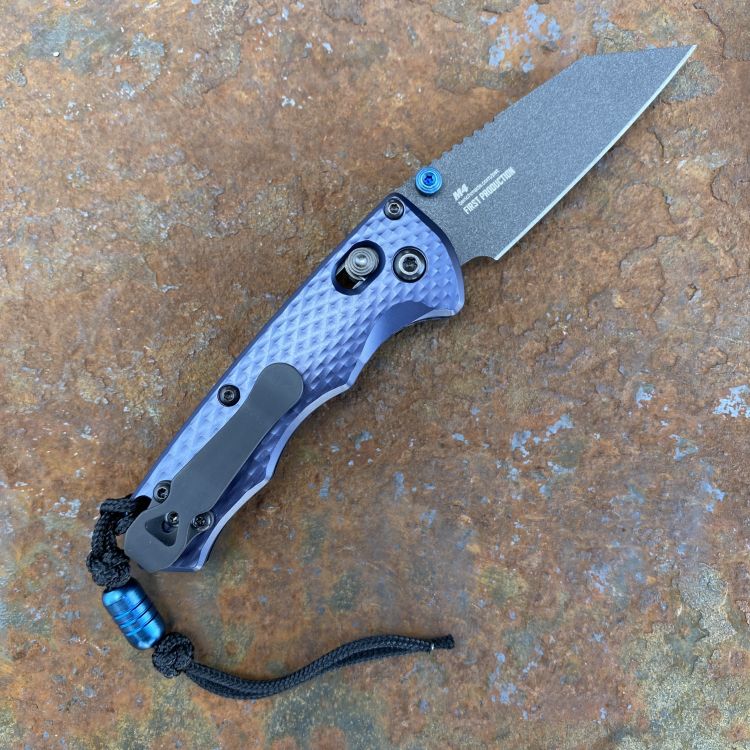 Benchmade Full Immunity Crater Blue Scales 2.5" CPM-M4 Black Blade Folding Knife