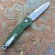 Benchmade Osborne Green Aluminum Scales 3.4" Satin S30V Blade Folding Knife