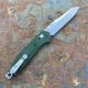 Benchmade Osborne Green Aluminum Scales 3.4" Satin S30V Blade Folding Knife