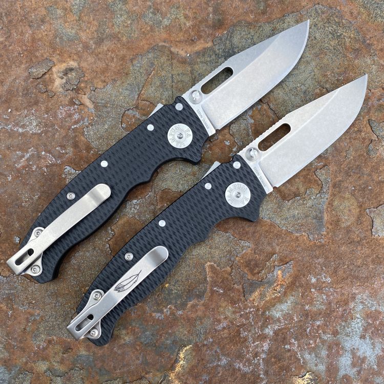 Demko AD20.5 Black G10 Scales Stonewashed S35V Clip Point Blade Folding Knife