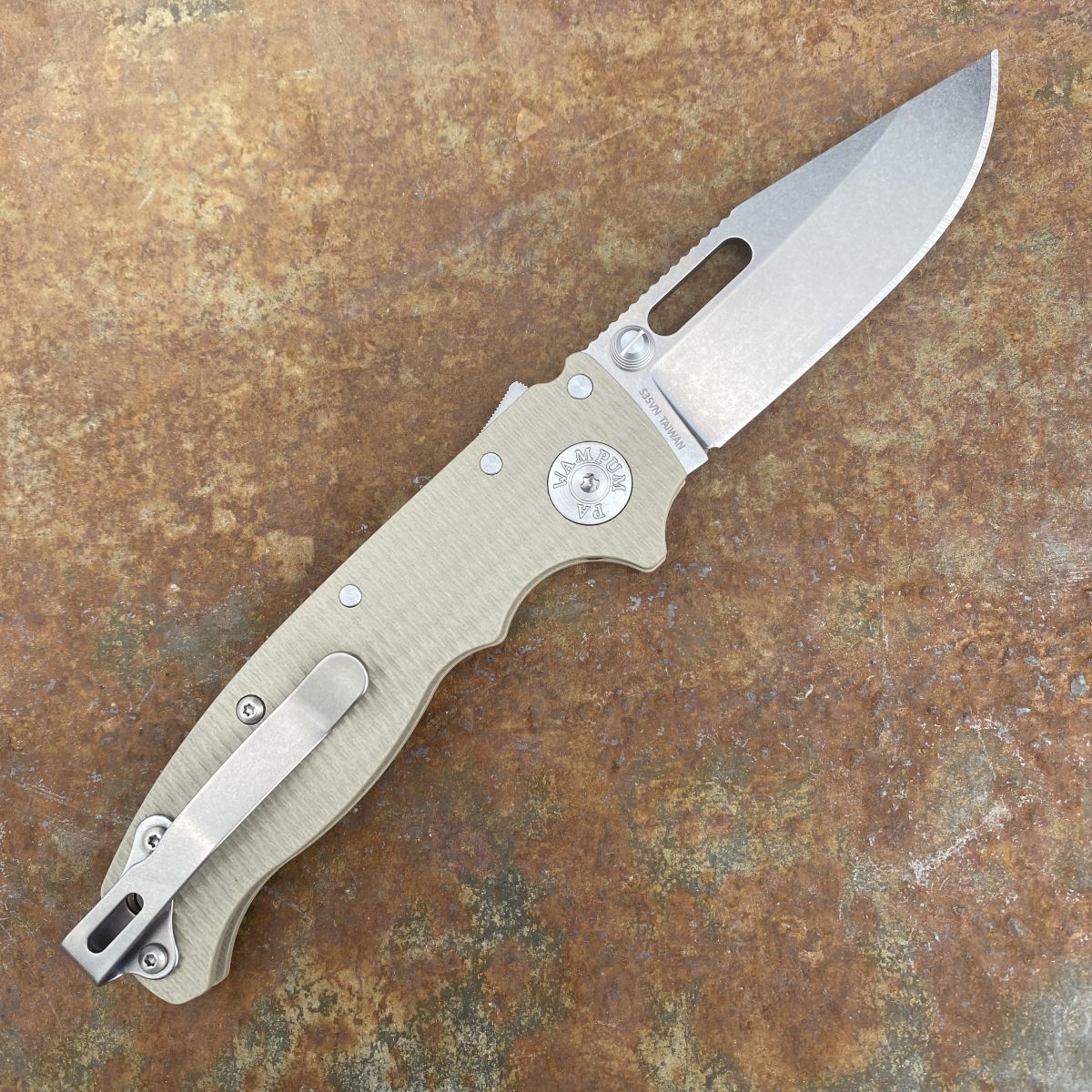 Demko Knives AD20.5 Shark Lock CPM 20CV Clip Point AD205 20CV TI CP
