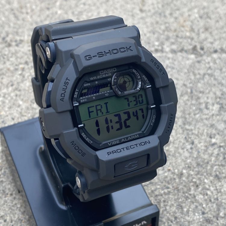 Casio G-Shock Classic Gray Watch with Vibrating Alarm and World Time