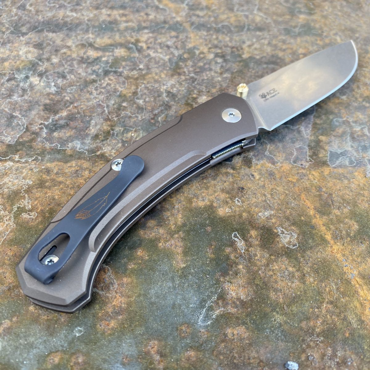 GiantMouse ACE Iona V2 Bronze Aluminum Magnacut Stonewashed Blade