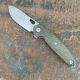 GiantMouse ACE Jagt Green Canvas Micarta Magnacut Satin Blade Folding Knife