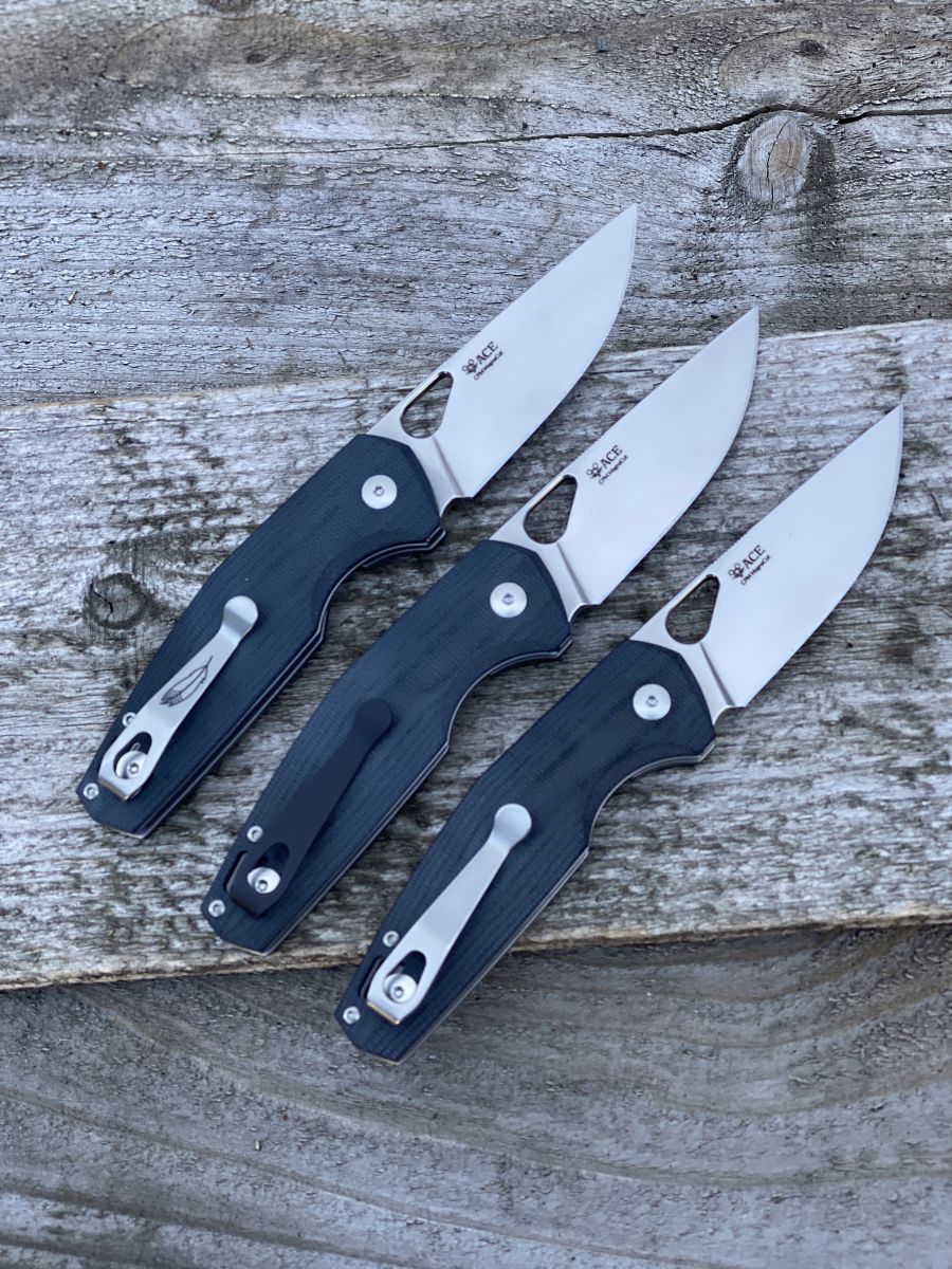 GiantMouse ACE Nimbus V3 Double Black Canvas Micarta Magnacut