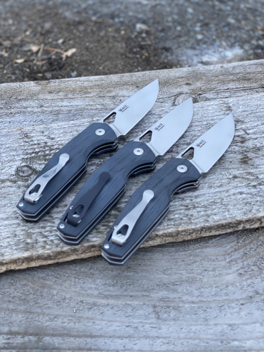 GiantMouse ACE Nimbus V3 Double Black Canvas Micarta Magnacut