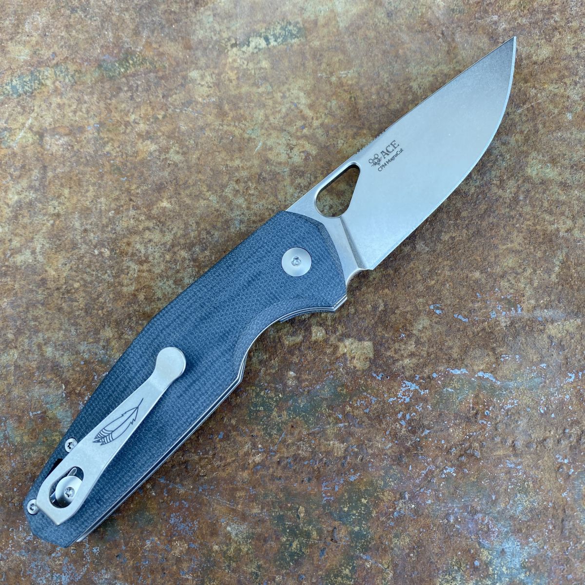 GiantMouse ACE Nimbus V3 Double Black Canvas Micarta Magnacut