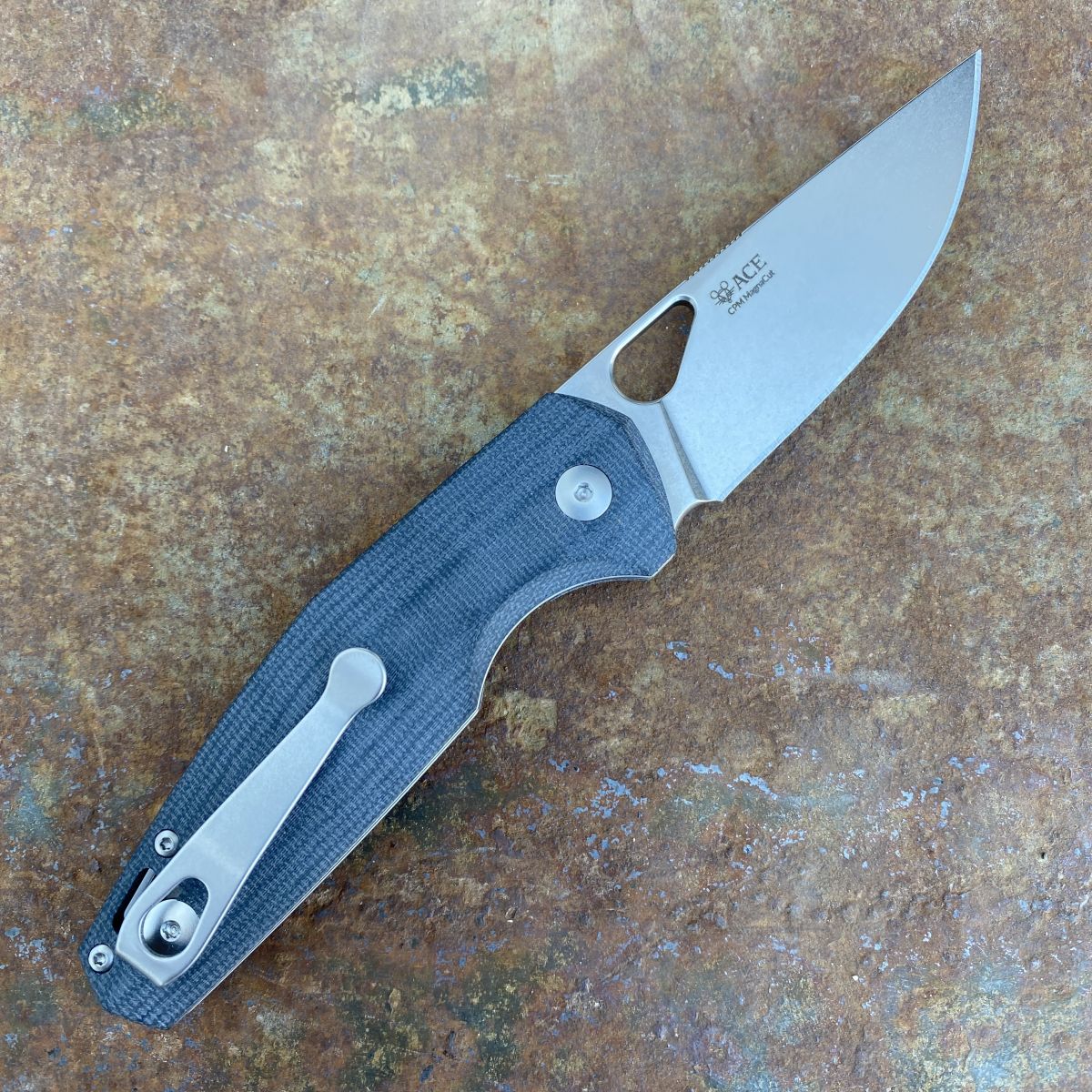 GiantMouse ACE Nimbus V3 Double Black Canvas Micarta Magnacut