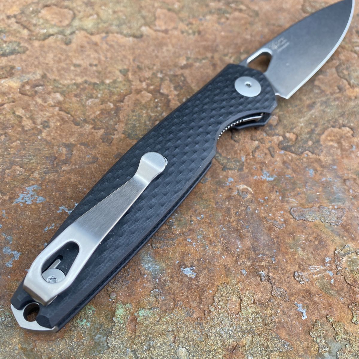 GiantMouse ACE Reo Black G10 Magnacut Stonewashed Blade (REO