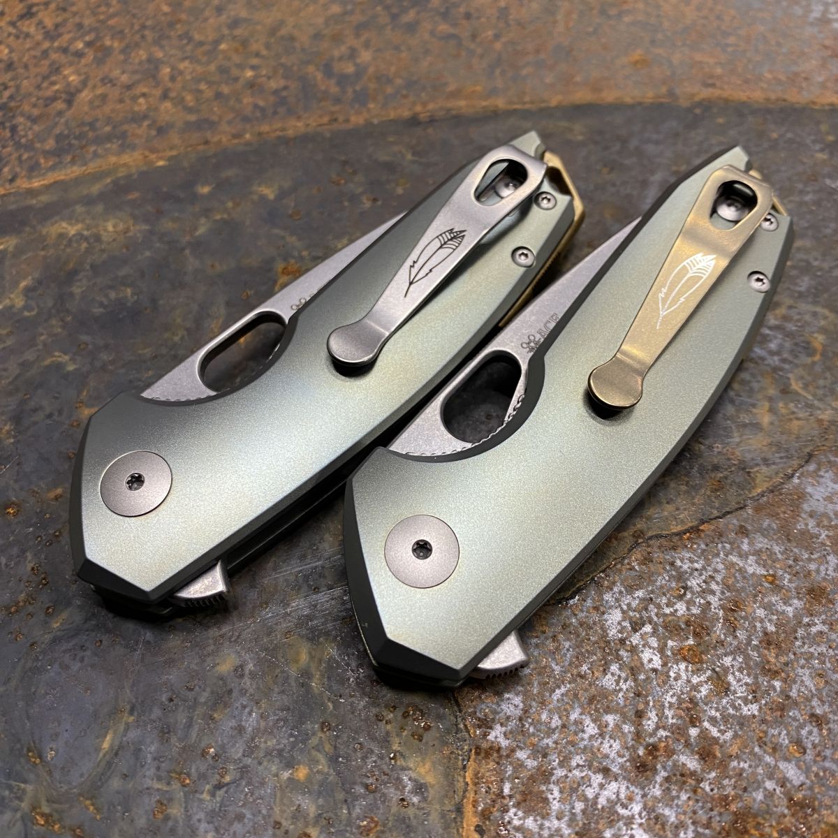 GiantMouse ACE Tribeca Green Titanium Brass Backspacer Stone