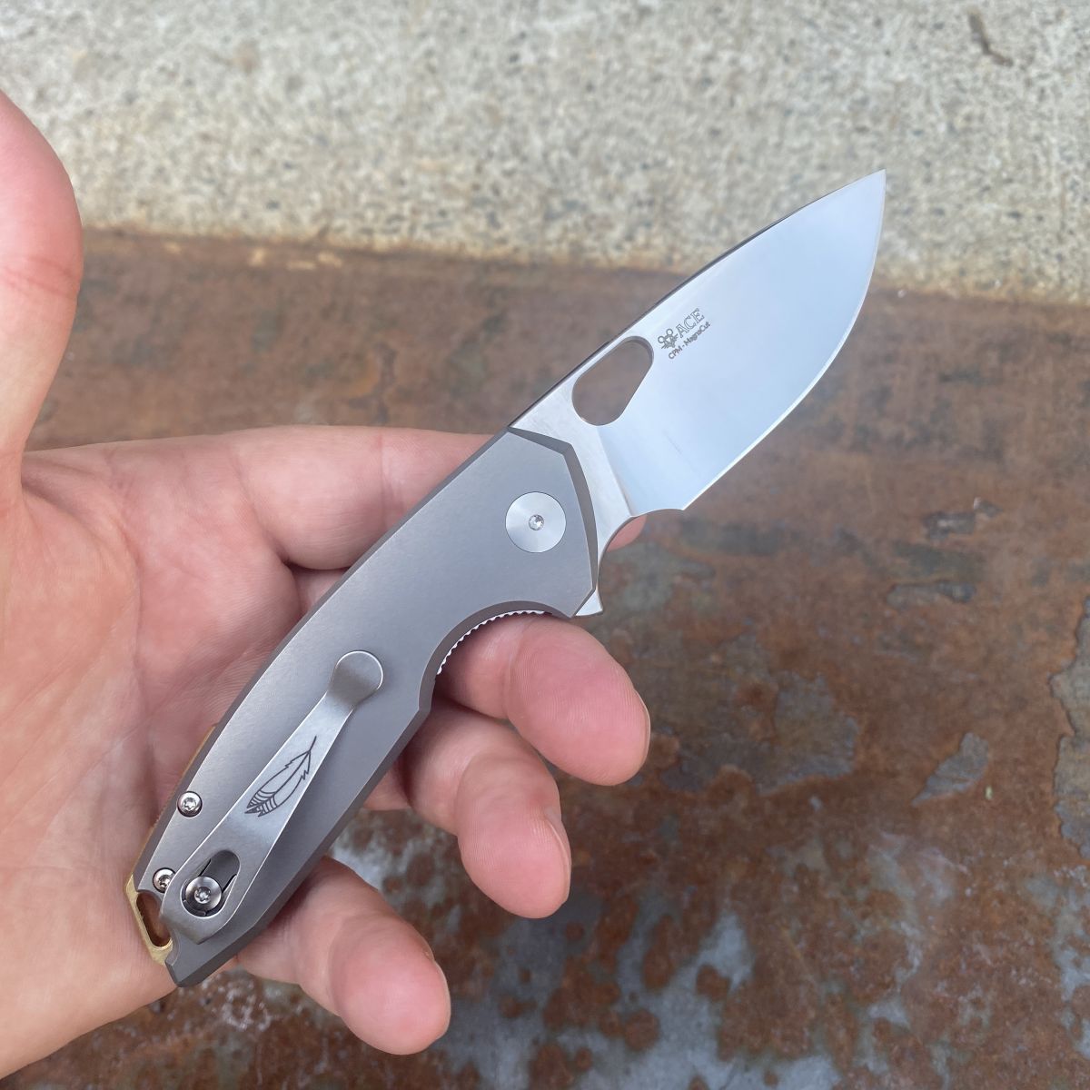 GiantMouse ACE Tribeca Titanium Brass Backspacer Satin MagnaCut