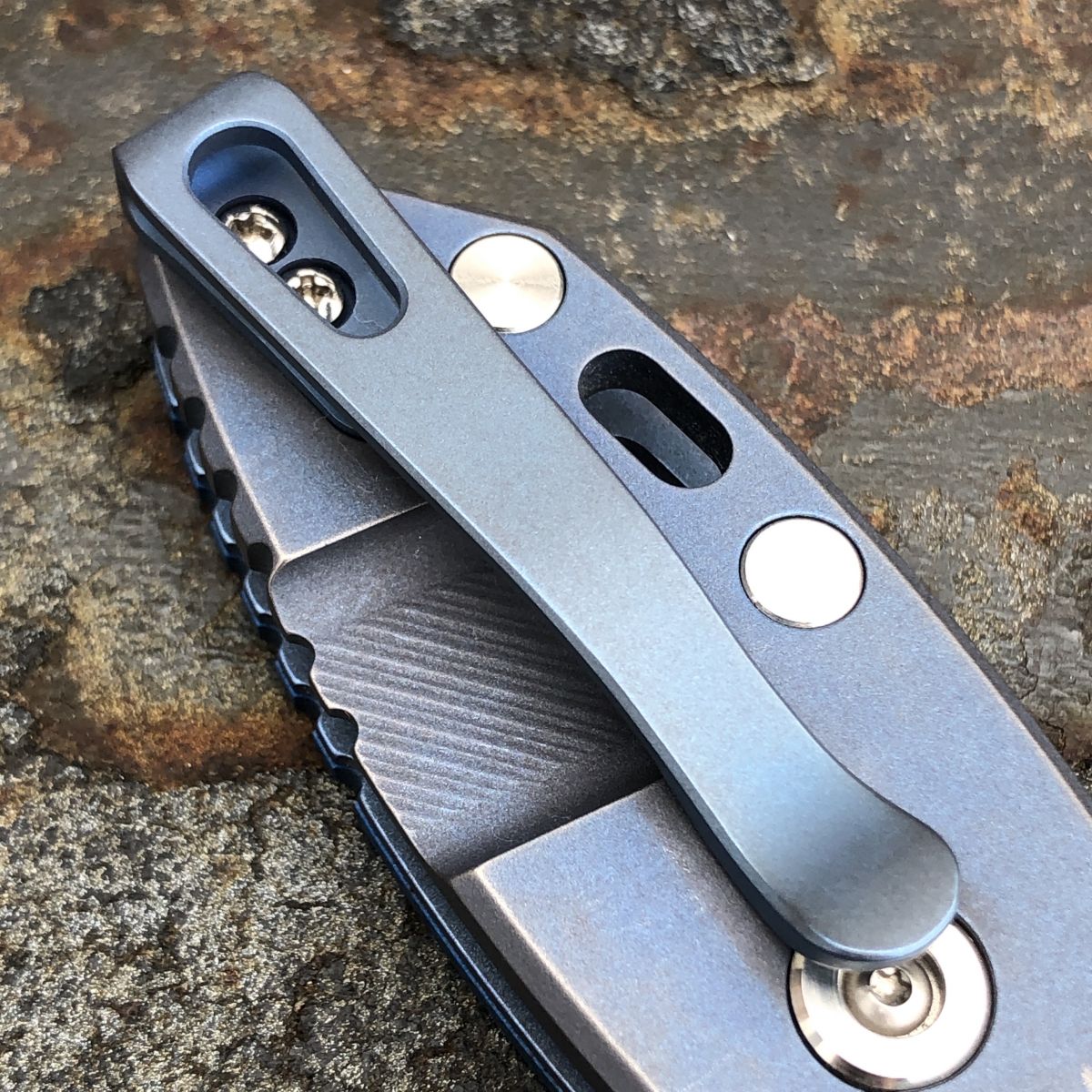 USA Made Hinderer Knives Long Milled Titanium Pocket Clip