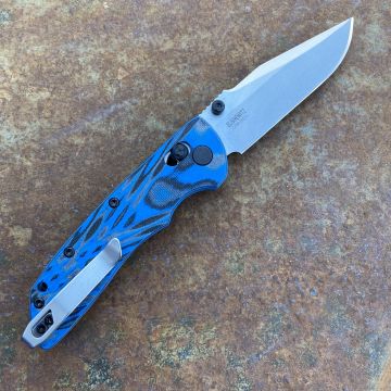 Hogue Deka Blue Lava G-Mascus Stonewashed Clip Point 20CV Blade Folding Knife