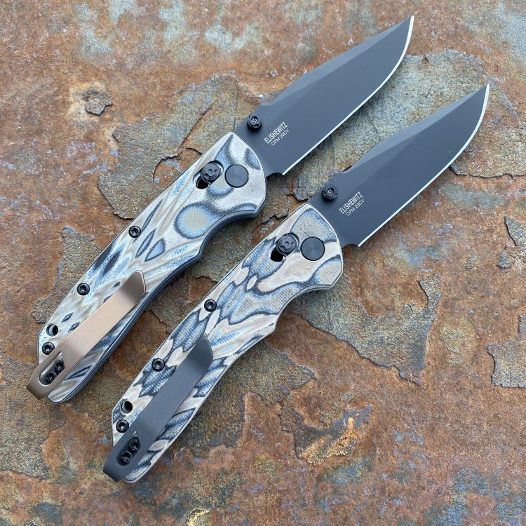 Hogue Deka FDE G-Mascus Black Clip Point 20CV Blade Deep Carry Titanium Clip