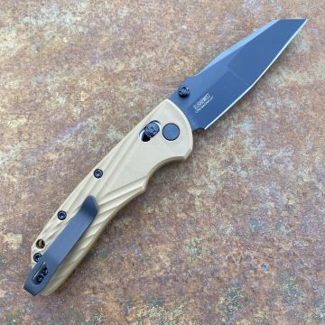 Hogue Deka FDE Polymer Black Wharncliffe Magnacut Blade Folding Knife