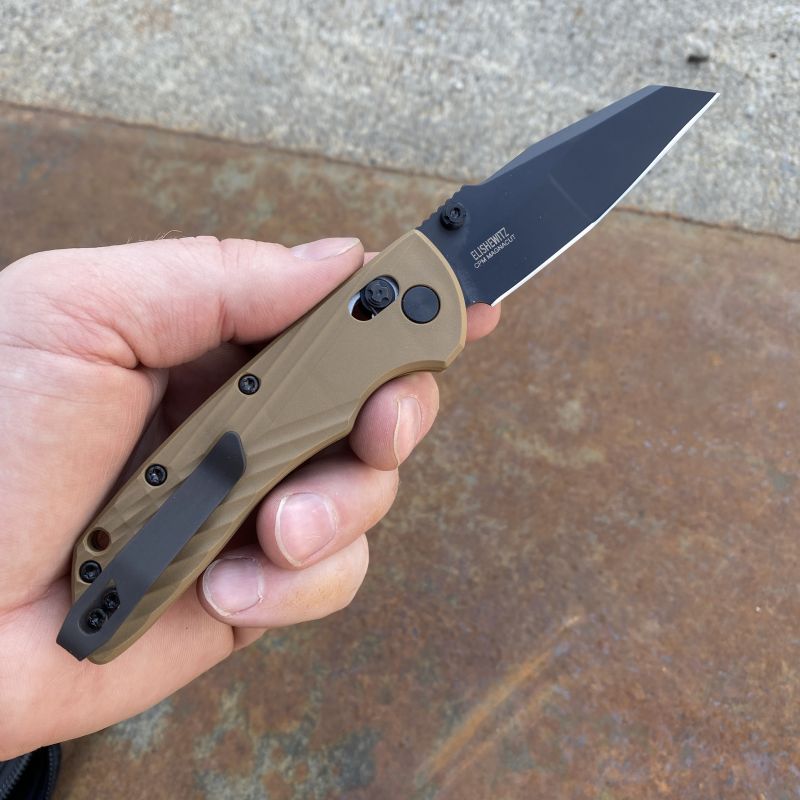Hogue Deka FDE Polymer Black Wharncliffe Magnacut Blade Folding Knife